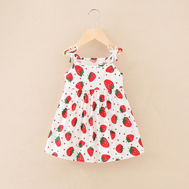 Dress Baby Girl 1-5Y Kids Girl Sleeveless Dress Floral Soft Cotton Kids Dress Toddler Clothes Gaun Baju Budak Perempuan