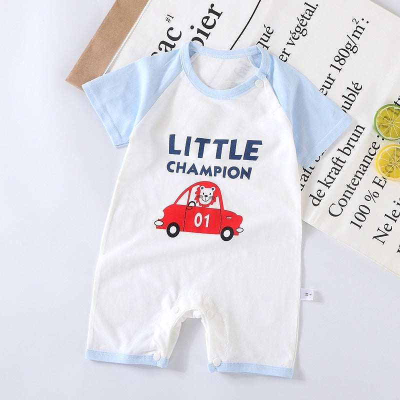 Coconana 0 - 24 mths Baby Rompers Design 2 Cotton Short Sleeve Romper Newborn Jumpsuit Girl Boy Baju Raya Bayi Murah