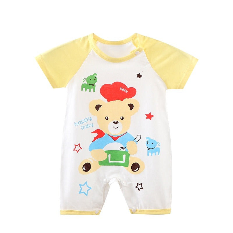 Coconana 0 - 24 mths Baby Rompers Design 2 Cotton Short Sleeve Romper Newborn Jumpsuit Girl Boy Baju Raya Bayi Murah