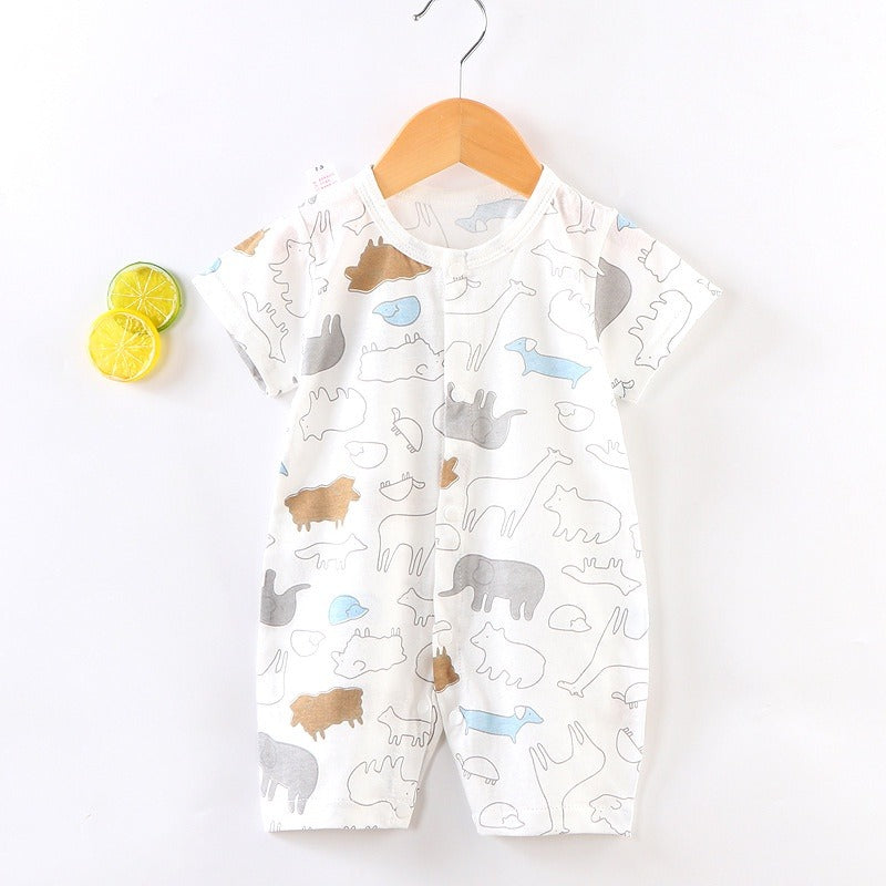 Baju Baby 0-24M Baby Romper Newborn Soft Cotton Stretchable Center Button Unisex Rompers Bayi Baju Baby Boy Baby Girl
