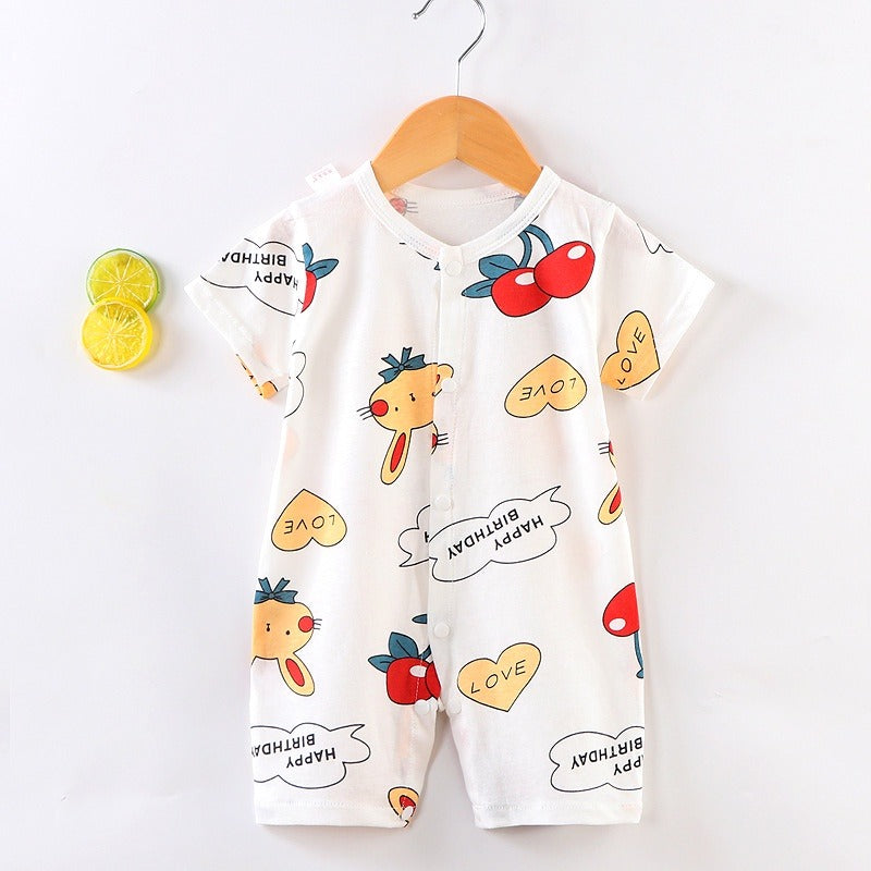 Baju Baby 0-24M Baby Romper Newborn Soft Cotton Stretchable Center Button Unisex Rompers Bayi Baju Baby Boy Baby Girl