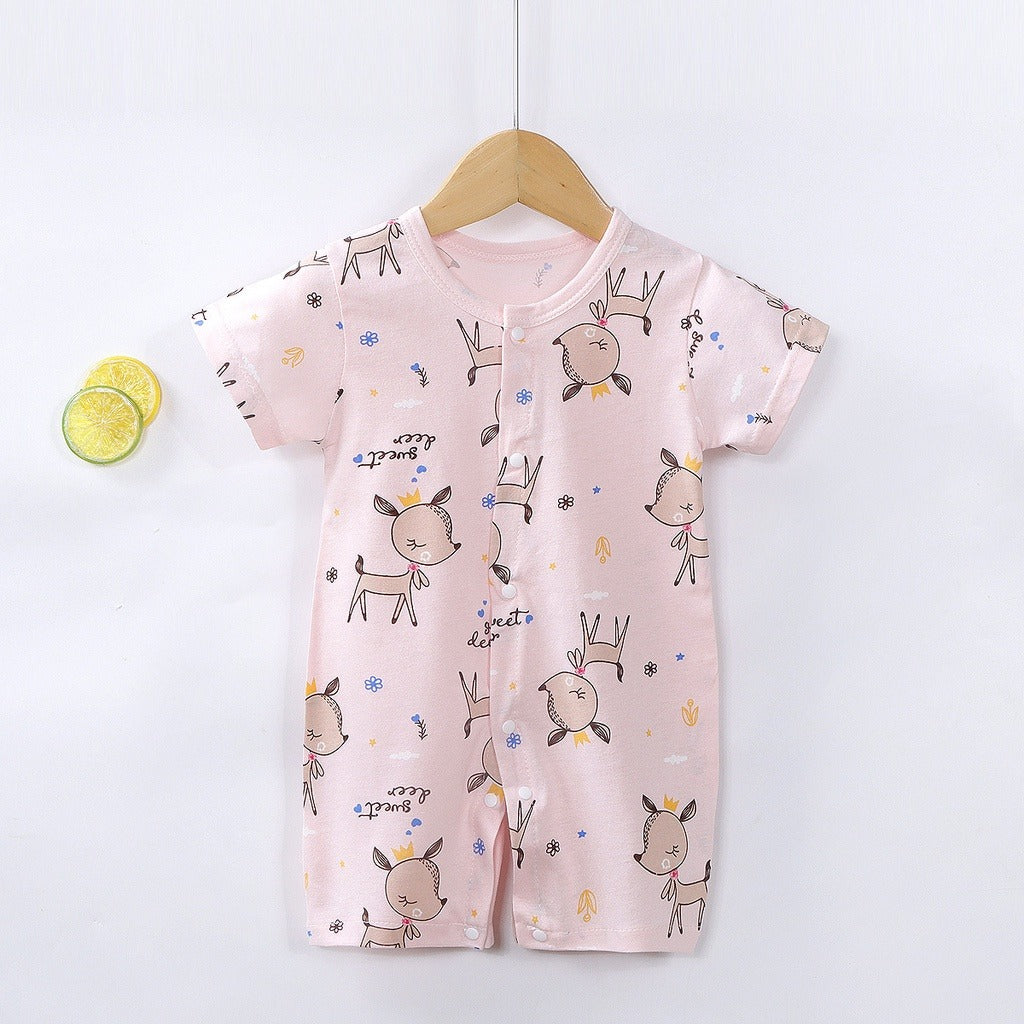 Baju Baby 0-24M Baby Romper Newborn Soft Cotton Stretchable Center Button Unisex Rompers Bayi Baju Baby Boy Baby Girl