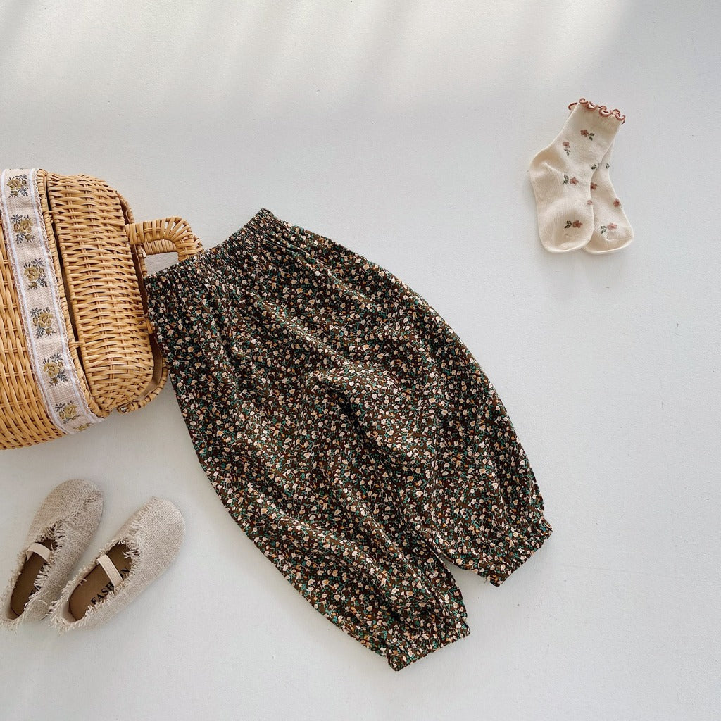 Seluar Panjang Budak 1-6Y Kids Long Pants Thai Bunga Batik Soft Cotton Breathable Seluar Baby Girl Seluar Anak Perempuan