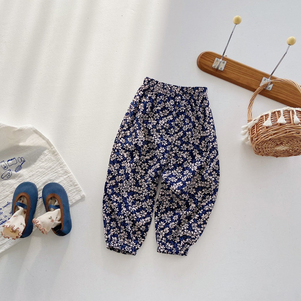 Seluar Panjang Budak 1-6Y Kids Long Pants Thai Bunga Batik Soft Cotton Breathable Seluar Baby Girl Seluar Anak Perempuan