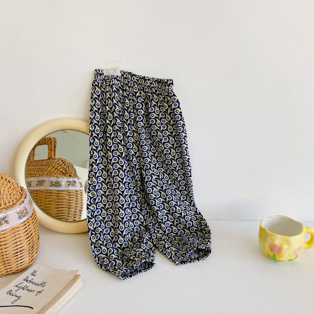 Seluar Panjang Budak 1-6Y Kids Long Pants Thai Bunga Batik Soft Cotton Breathable Seluar Baby Girl Seluar Anak Perempuan