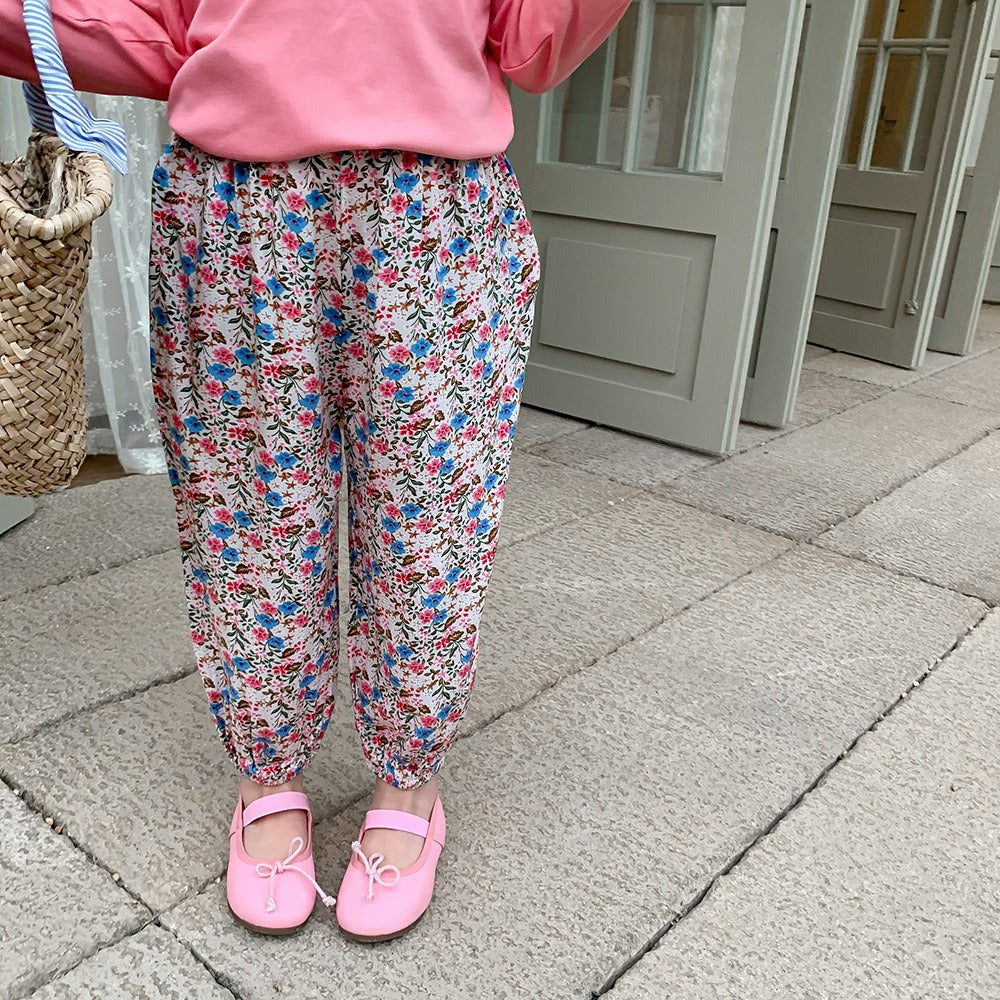 Coconana 1yr - 6yrs old Kids Relax Long Pants Soft Cotton Floral Batik Comfortable Baju Seluar Panjang Budak Raya