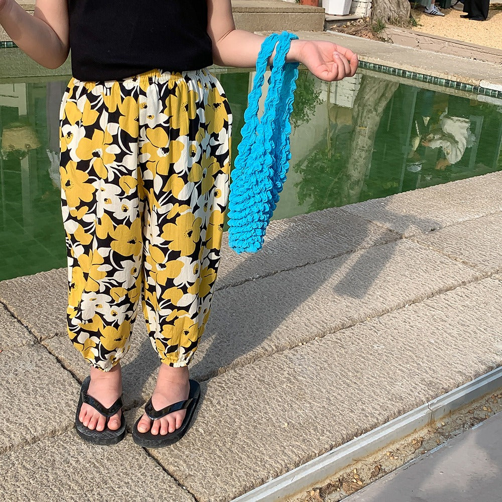 Coconana 1yr - 6yrs old Kids Relax Long Pants Soft Cotton Floral Batik Comfortable Baju Seluar Panjang Budak Raya