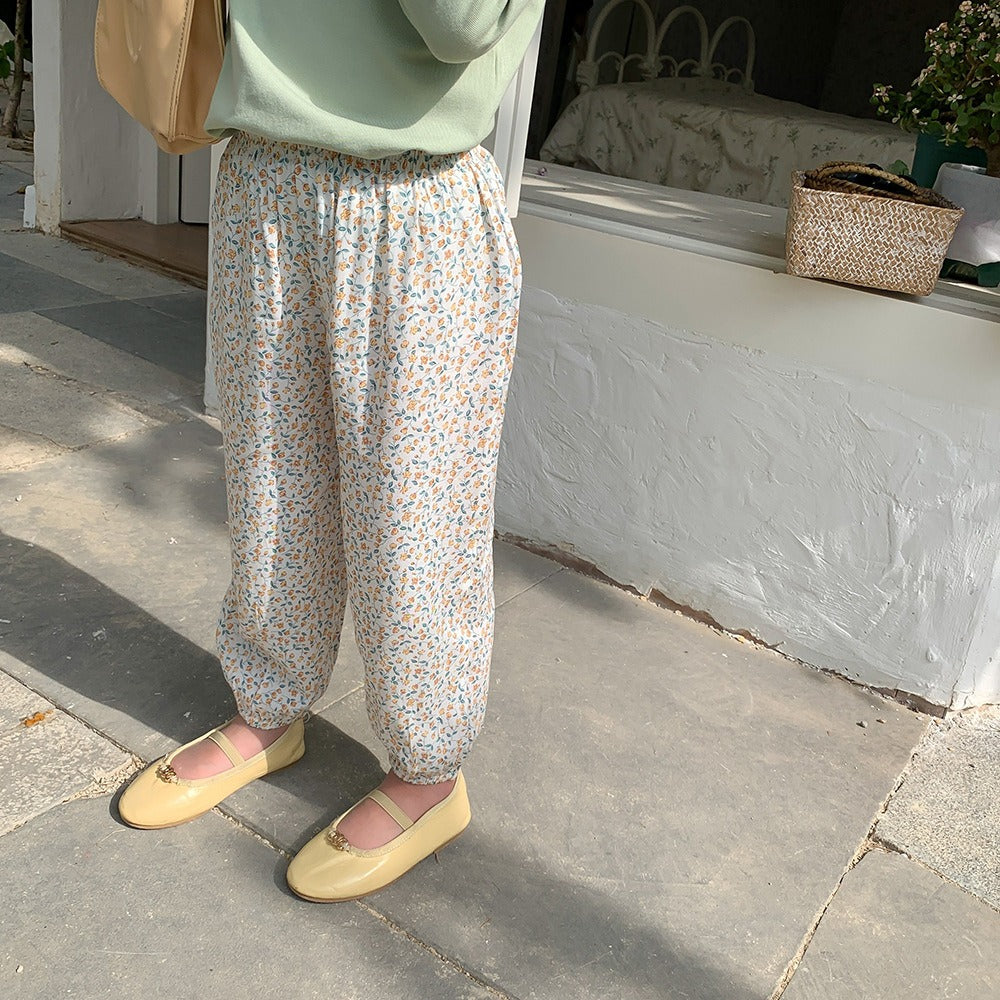 Coconana 1yr - 6yrs old Kids Relax Long Pants Soft Cotton Floral Batik Comfortable Baju Seluar Panjang Budak Raya