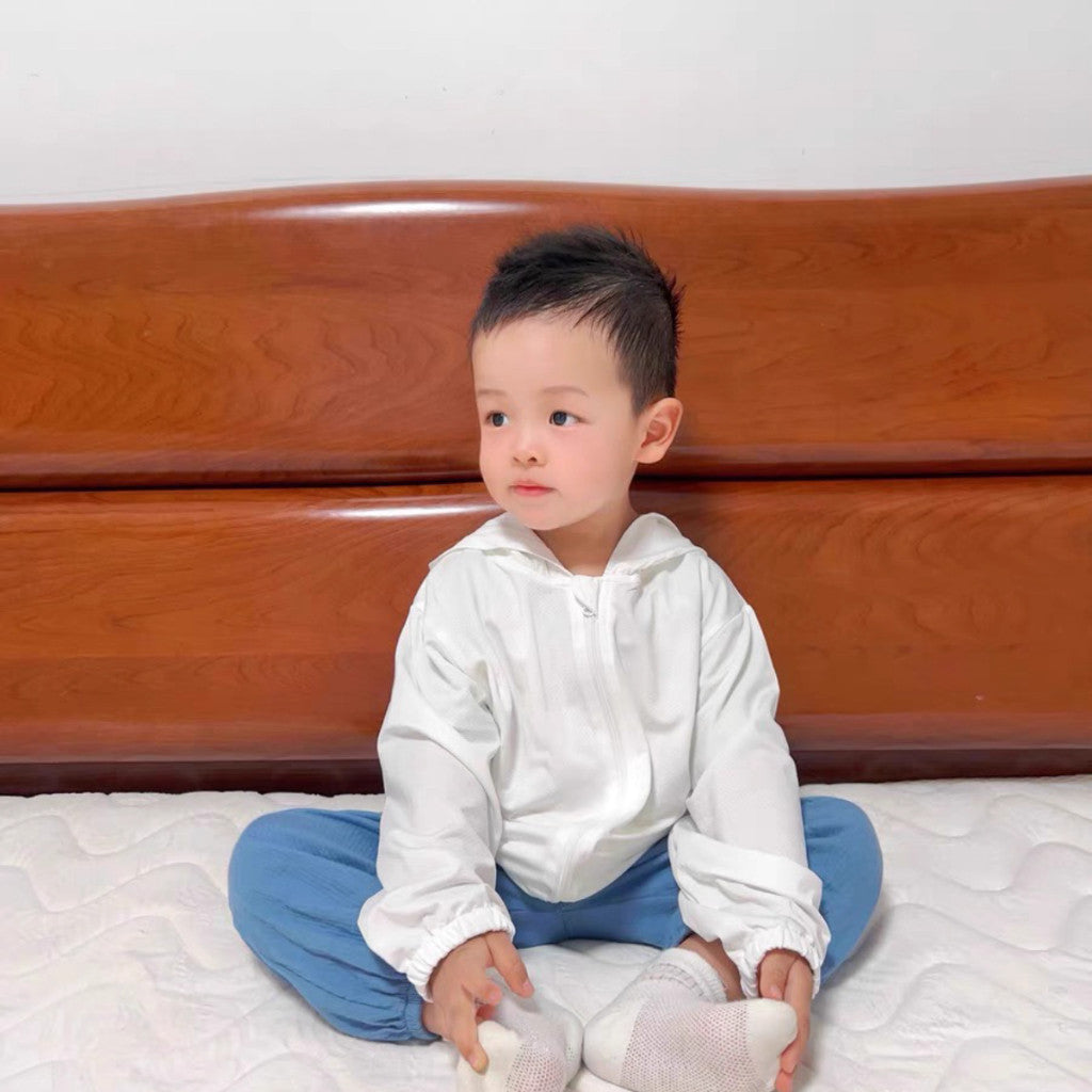 Baju Budak Lelaki 1-8Y Kids Boy Jacket Quick Dry Cooling Middle Zip Baju Sejuk Lengan Panjang Baby Boy Outerwear Toddler