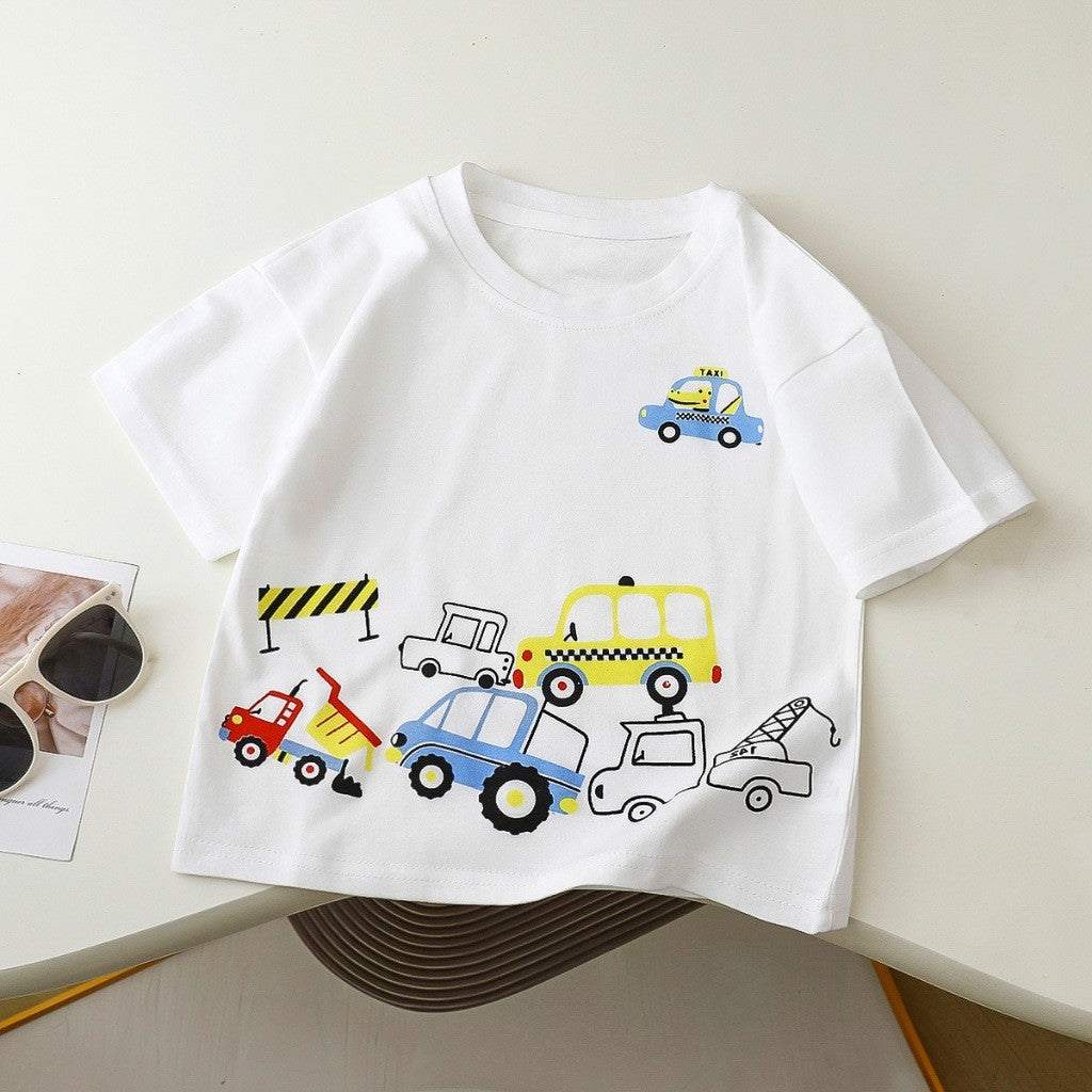 Baju Budak Lelaki 9M-10Y Kids Boy Clothes Cotton Tshirt Short Sleeves Baju Baby Boy T-Shirt Toddler Baju Raya Merdeka