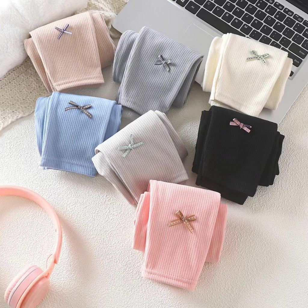 Seluar Panjang Legging Baby Girl 6M-7Y Kids Girl Legging Pants Long Perempuan Ribbon Toddler Baju Raya Merdeka Jalan