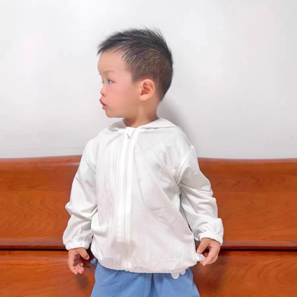 Baju Budak Lelaki 1-8Y Kids Boy Jacket Quick Dry Cooling Middle Zip Baju Sejuk Lengan Panjang Baby Boy Outerwear Toddler