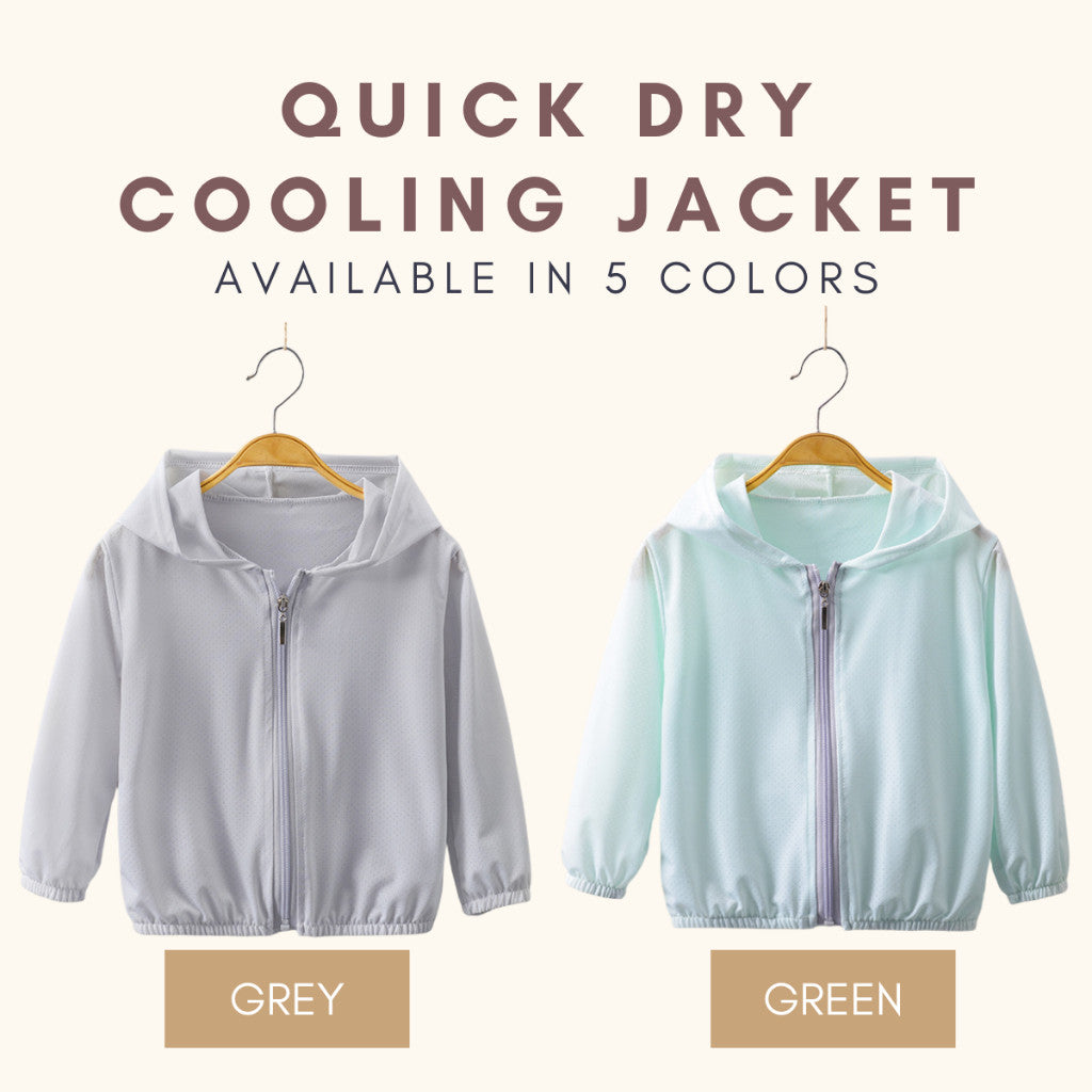 Baju Budak Lelaki 1-8Y Kids Boy Jacket Quick Dry Cooling Middle Zip Baju Sejuk Lengan Panjang Baby Boy Outerwear Toddler
