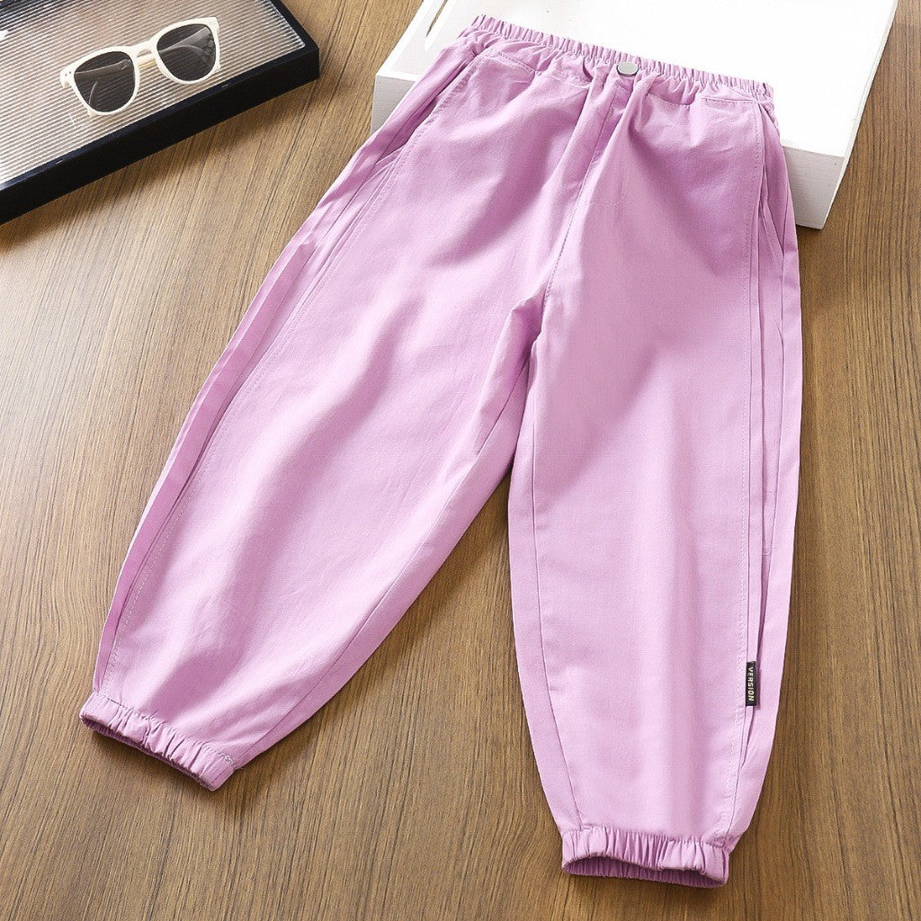 Seluar Panjang Baby Girl 4-10Y Kids Girl Cargo Long Pants Side Pocket Budak Perempuan Toddler Baju Raya Merdeka