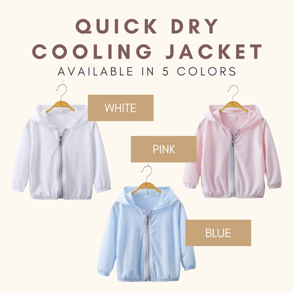Baju Budak Lelaki 1-8Y Kids Boy Jacket Quick Dry Cooling Middle Zip Baju Sejuk Lengan Panjang Baby Boy Outerwear Toddler