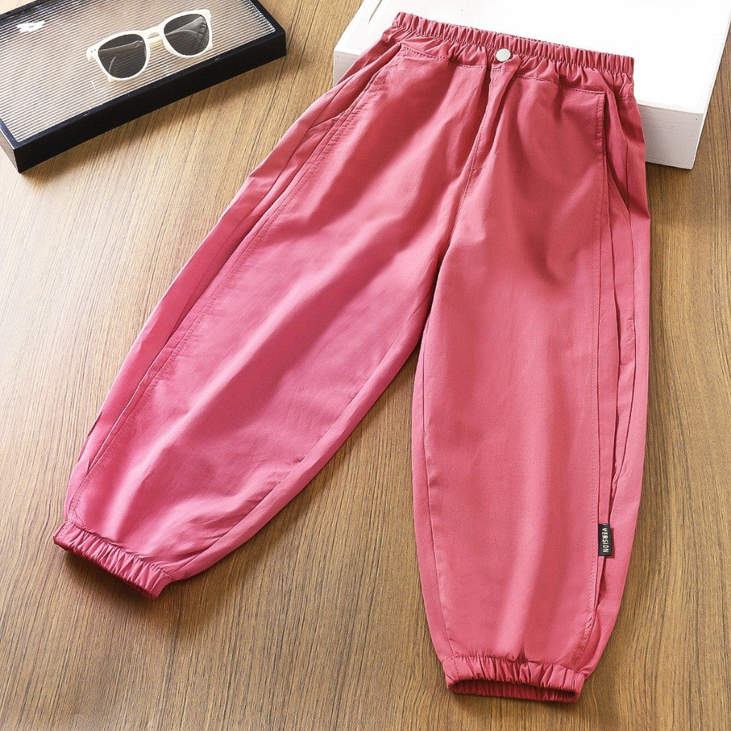 Seluar Panjang Baby Girl 4-10Y Kids Girl Cargo Long Pants Side Pocket Budak Perempuan Toddler Baju Raya Merdeka