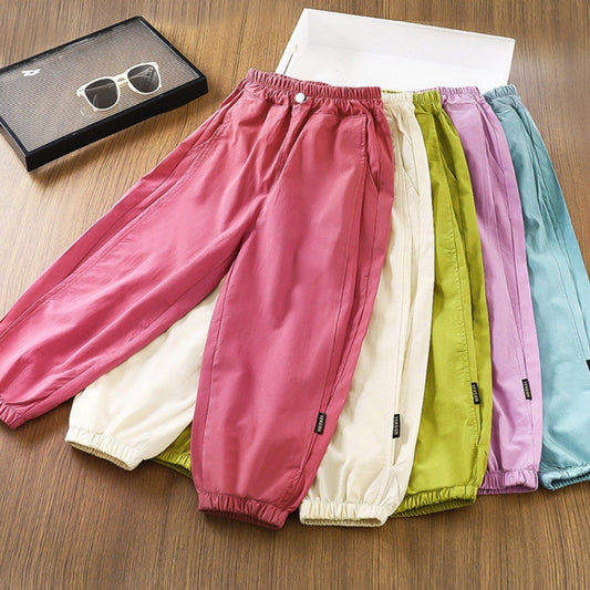 Seluar Panjang Baby Girl 4-10Y Kids Girl Cargo Long Pants Side Pocket Budak Perempuan Toddler Baju Raya Merdeka