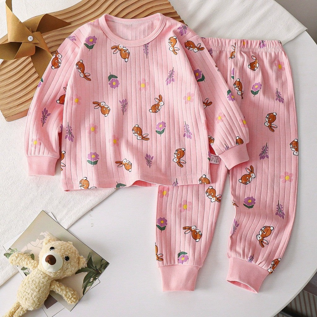 Baju Tidur Budak 6M-6Y Boy Baby Girl Kids Clothes Pajamas Sleepwear Pyjamas Baju Anak Tido Pijama