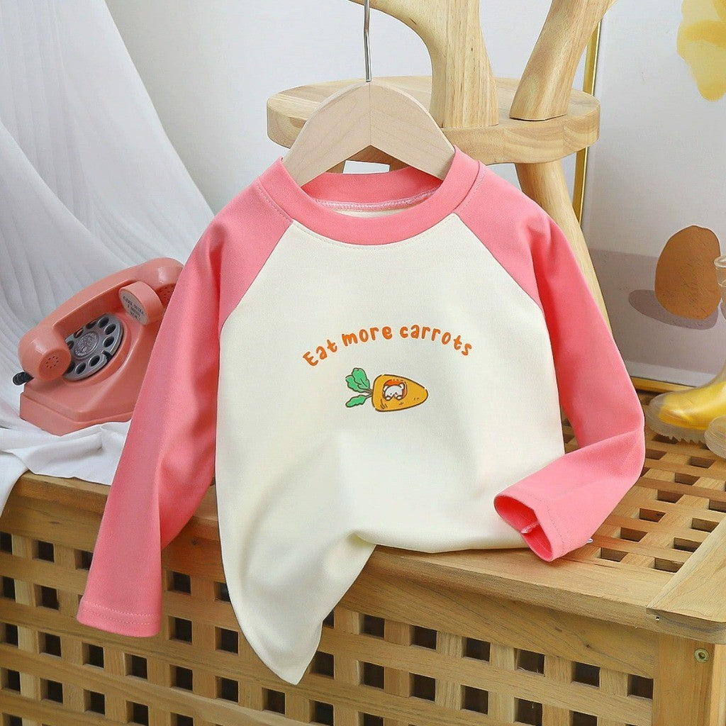 Baju Baby Budak Lengan Panjang 6mths-6yrs Cotton Cartoon Long Sleeve T Shirt Boy Baby Girl Kids Perempuan Unisex Lelaki