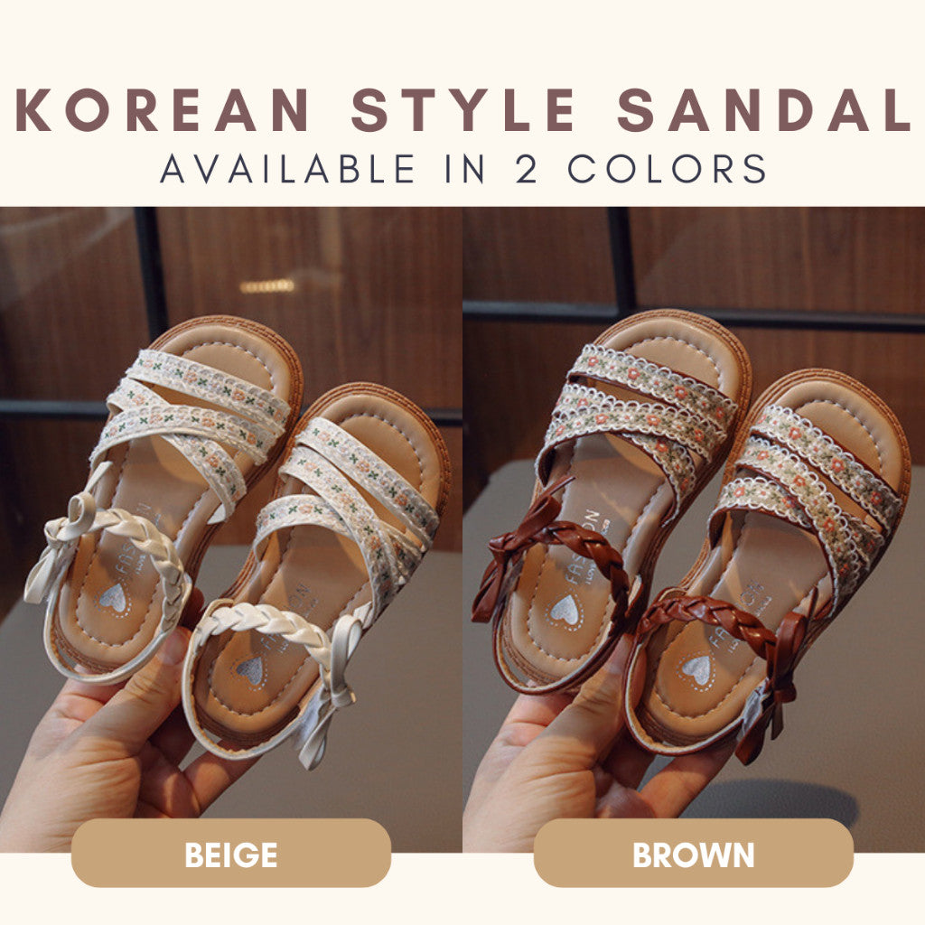 Kasut Sandal Anak Perempuan 6M-3Y Baby Girl Shoes Kids Anti Slip Soft Sole Raya Budak Jalan Kanak