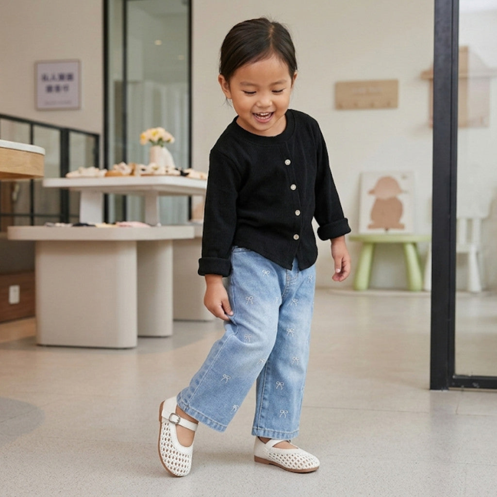 Kasut Sandal Budak Perempuan 3-6Y Kids Girl Shoes Anti Slip Soft Sole Toddler Anak Jalan Kanak Raya