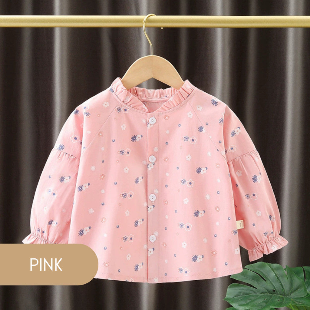 Baju Blouse Budak Perempuan 1-8Y Baby Girl Kids Long Sleeve Shirt Lengan Panjang Pakaian Aank Kanak