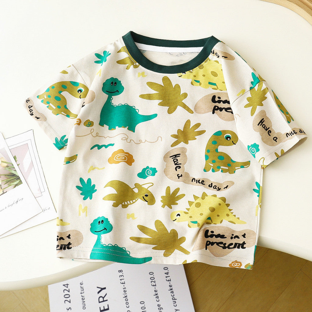 Baju Budak Lelaki 9M-10Y Kids Boy Clothes Cotton Tshirt Short Sleeves Baju Baby Boy T-Shirt Toddler Baju Raya Merdeka