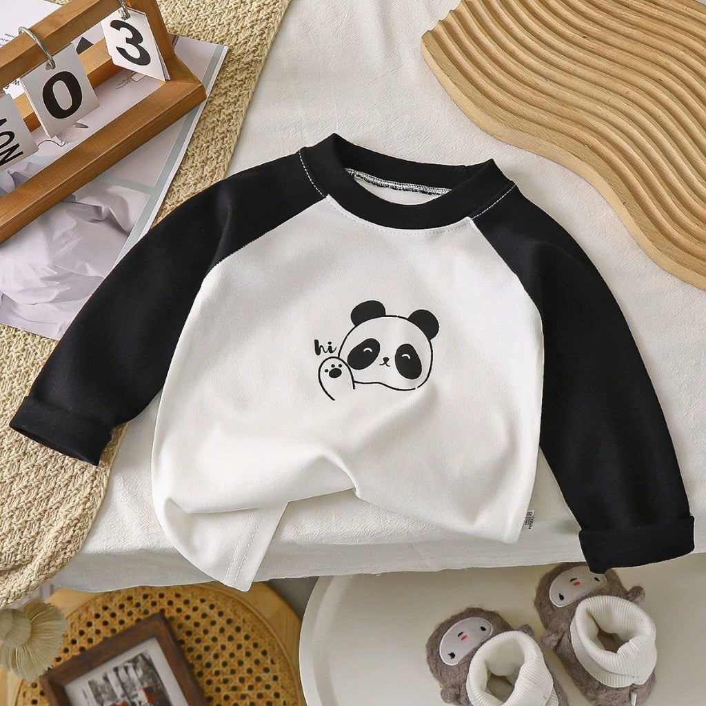 Baju Baby Budak Lengan Panjang 6mths-6yrs Cotton Cartoon Long Sleeve T Shirt Boy Baby Girl Kids Perempuan Unisex Lelaki