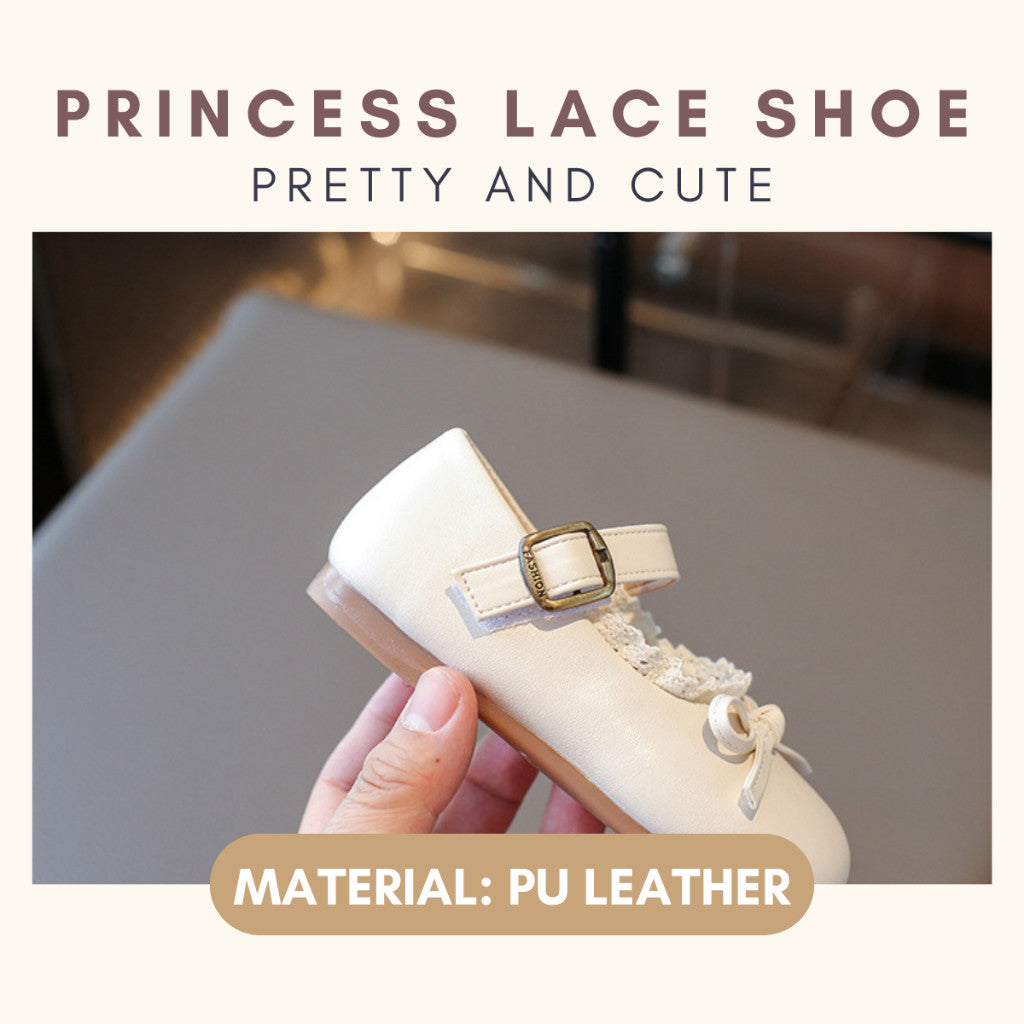 Baby Girl Shoes 6M–3Y Kasut Anak Perempuan Bayi Ribbon Anti Slip Soft Sole Raya Budak Jalan Kanak