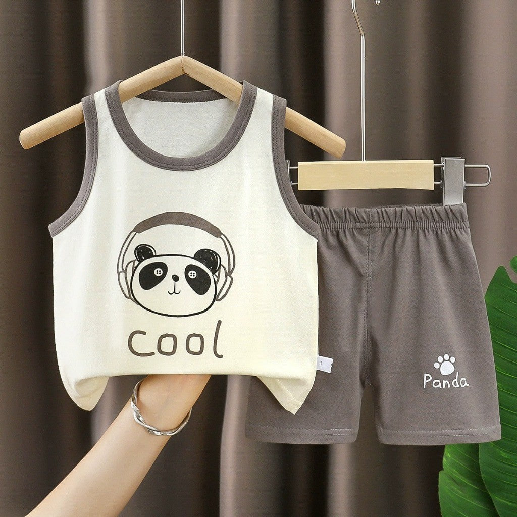 Baju Singlet Budak Lelaki 6mths-6yrs Baby Boy Clothes Set Sleeveless Kanak Basahan Baju Harian Anak