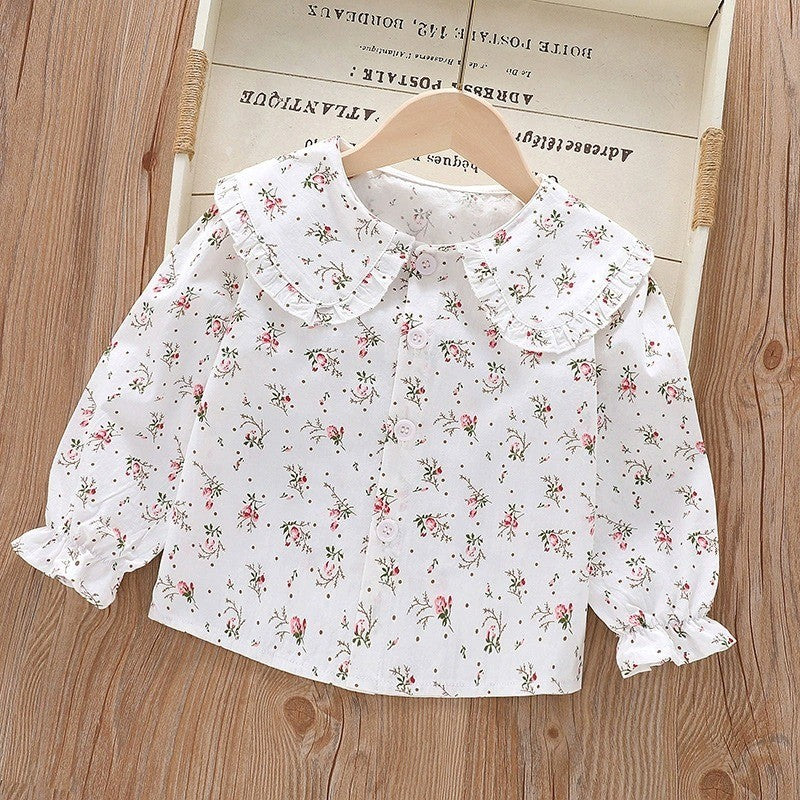 Baju Budak Perempuan 1-8Y Baby Girl Blouse Lengan Panjang Toddler Clothes Kids Baju Jalan Anak Kanak