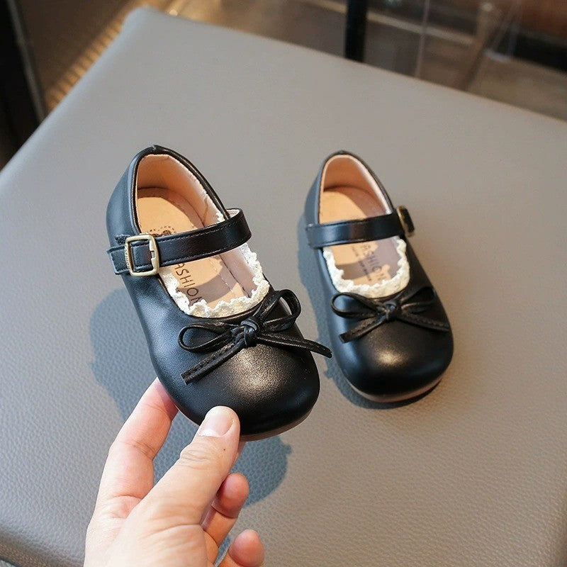 Baby Girl Shoes 6M–3Y Kasut Anak Perempuan Bayi Ribbon Anti Slip Soft Sole Raya Budak Jalan Kanak