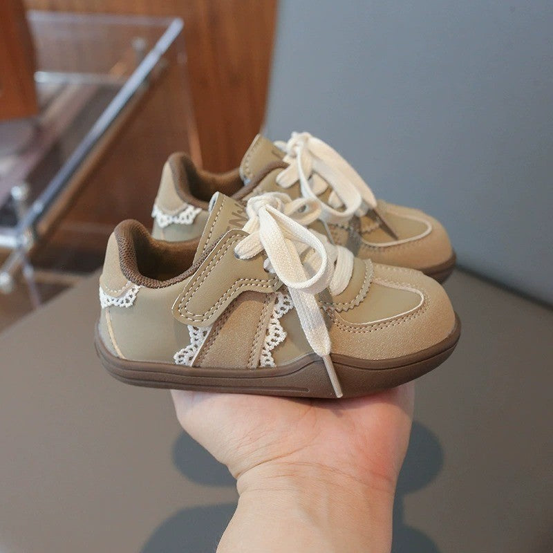 Kasut Sneakers Budak Baby Shoes 6M-3Y Anti Slip Soft Sole Velcro Girl Boy Toddler Jalan Anak Raya