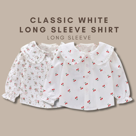 Baju Budak Perempuan 1-8Y Baby Girl Blouse Lengan Panjang Toddler Clothes Kids Baju Jalan Anak Kanak