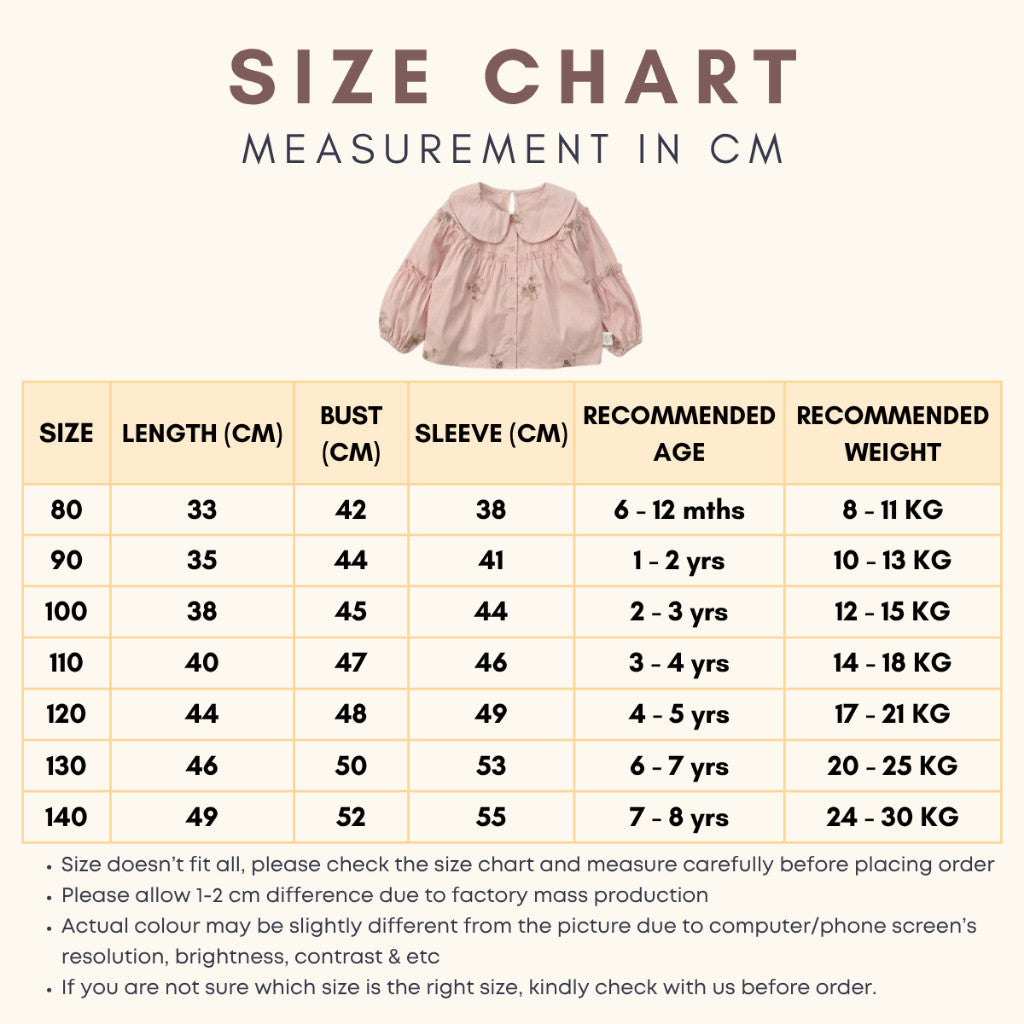 Baju Blouse Budak Perempuan 1-8Y Baby Girl Clothes Lengan Panjang Lace Toddler Kids Jalan Anak Kanak