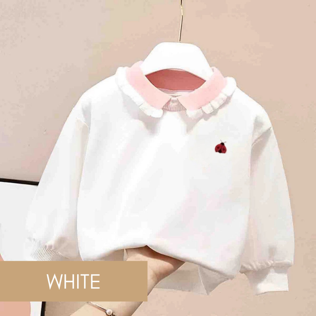 Baju Baby Girl 1-9Y Kids Girl Lovely Long Sleeves Sweater Baju Sejuk Budak Perempuan Lengan Panjang Baju Raya Merdeka