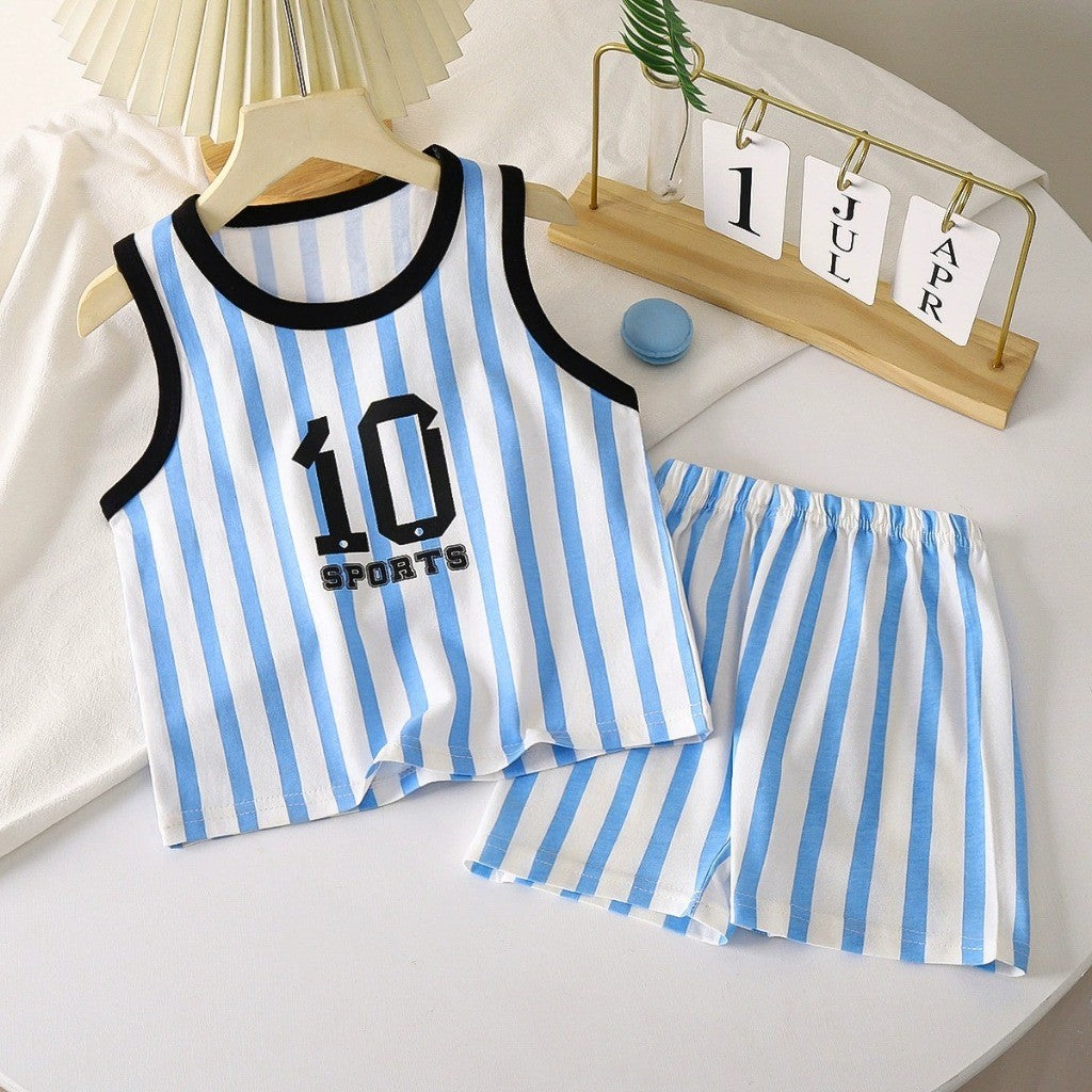 Baju Singlet Budak Lelaki 6mths-6yrs Baby Boy Clothes Set Sleeveless Kanak Basahan Baju Harian Anak