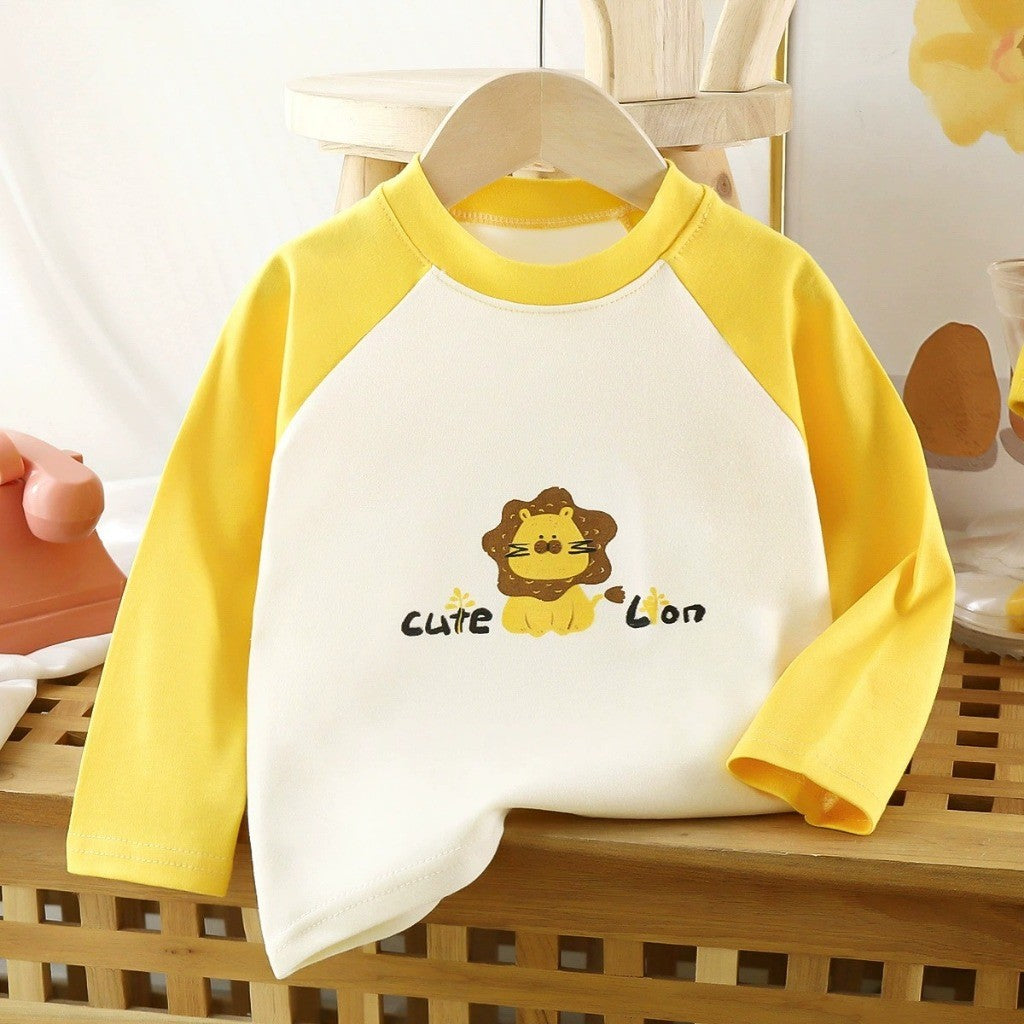 Baju Baby Budak Lengan Panjang 6mths-6yrs Cotton Cartoon Long Sleeve T Shirt Boy Baby Girl Kids Perempuan Unisex Lelaki