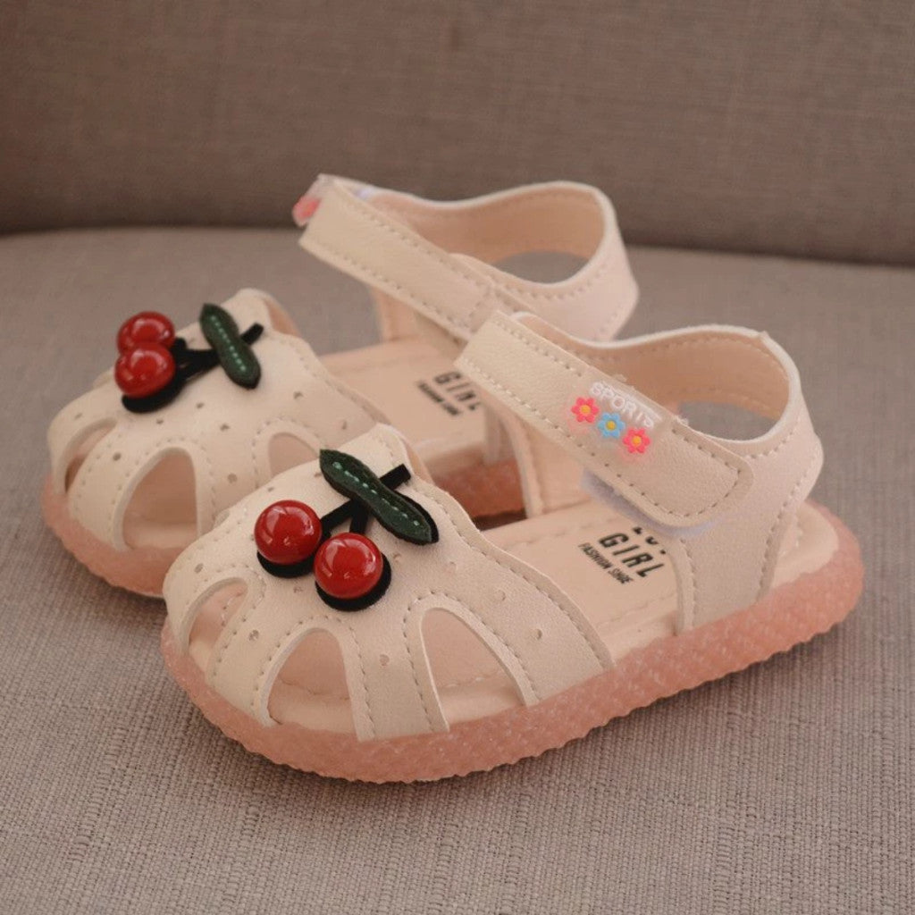 Kasut Budak Perempuan 6M-5Y Baby Girl Shoes Kids Sandal Pink Cherry Anti Slip Jalan Anak Toddler