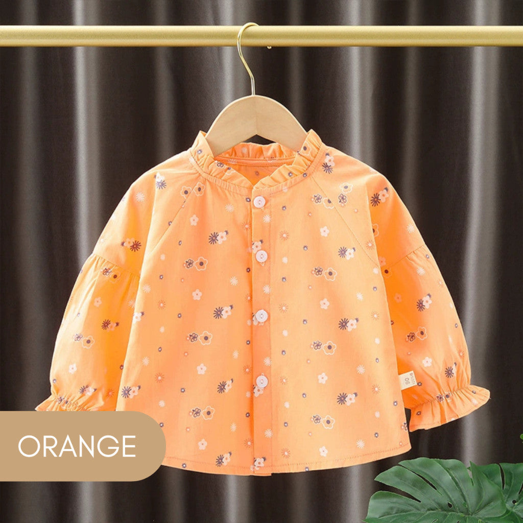 Baju Blouse Budak Perempuan 1-8Y Baby Girl Kids Long Sleeve Shirt Lengan Panjang Pakaian Aank Kanak