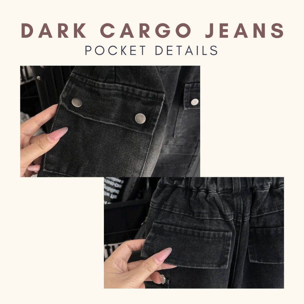 Kids Boy Jeans Pants Cargo1-12Y Seluar Panjang Budak Lelaki Kargo Baby Long Baggy Jalan Anak Kanak