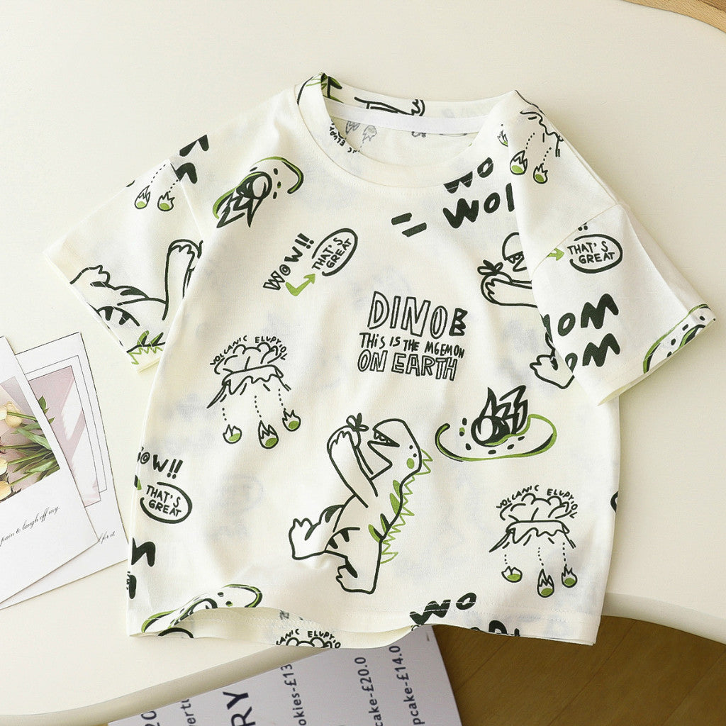 Baju Budak Lelaki 9M-10Y Kids Boy Clothes Cotton Tshirt Short Sleeves Baju Baby Boy T-Shirt Toddler Baju Raya Merdeka