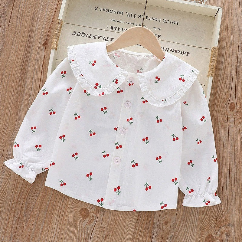 Baju Budak Perempuan 1-8Y Baby Girl Blouse Lengan Panjang Toddler Clothes Kids Baju Jalan Anak Kanak