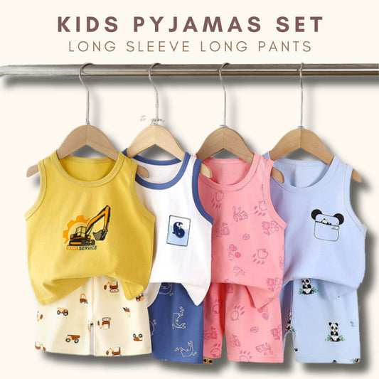 Baju Singlet Budak Lelaki 6mths-6yrs Baby Boy Clothes Set Sleeveless Kanak Basahan Baju Harian Anak