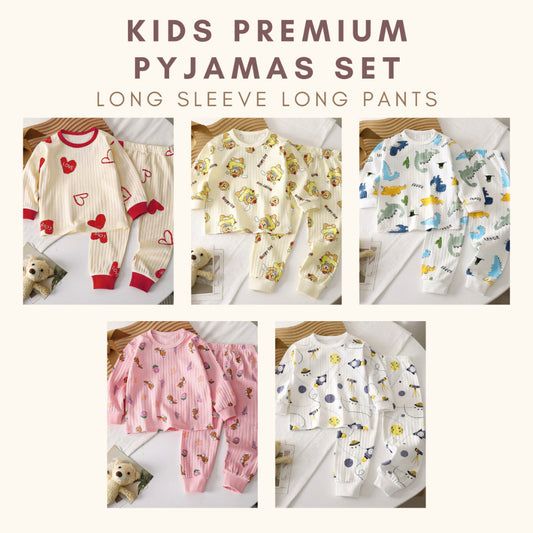 Baju Tidur Budak 6M-6Y Boy Baby Girl Kids Clothes Pajamas Sleepwear Pyjamas Baju Anak Tido Pijama