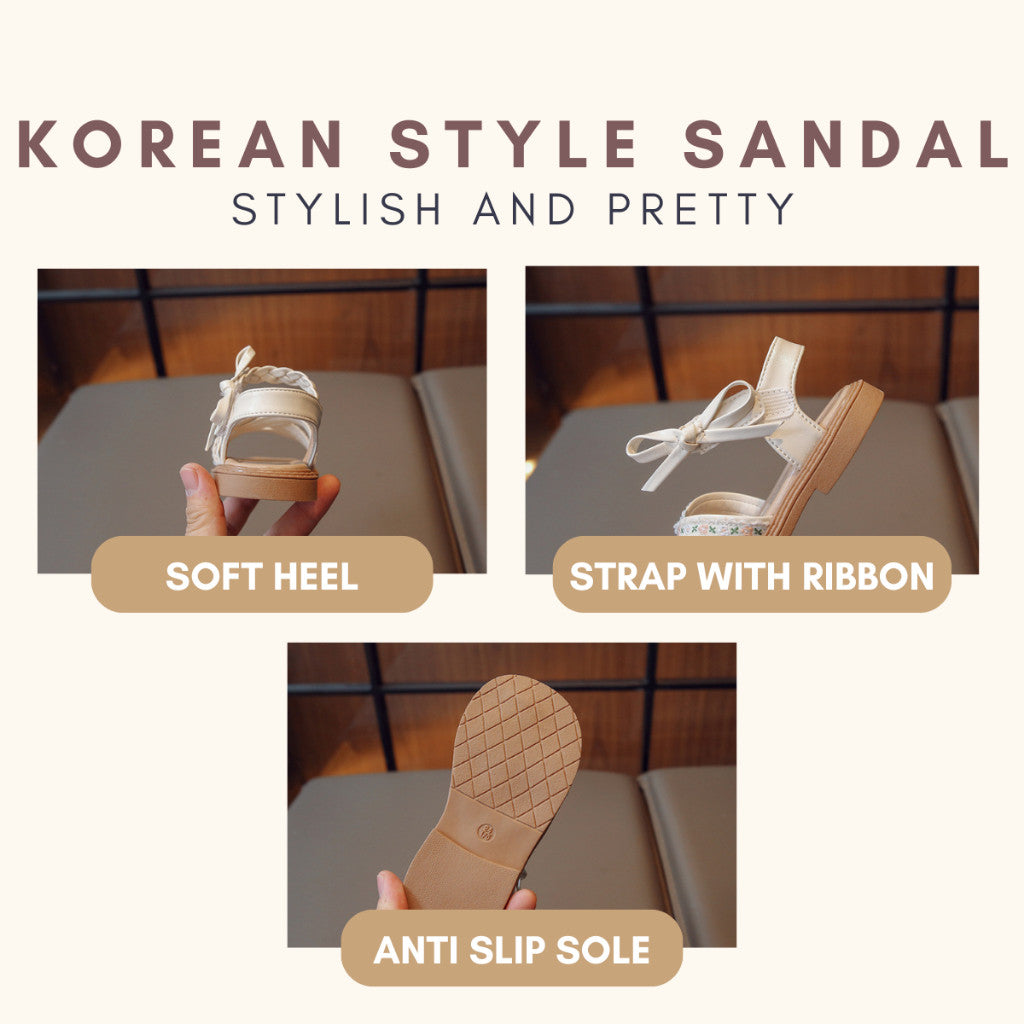Kasut Sandal Anak Perempuan 6M-3Y Baby Girl Shoes Kids Anti Slip Soft Sole Raya Budak Jalan Kanak