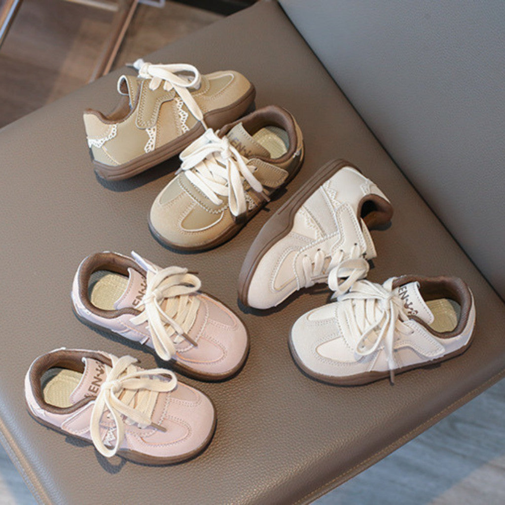 Kasut Sneakers Budak Baby Shoes 6M-3Y Anti Slip Soft Sole Velcro Girl Boy Toddler Jalan Anak Raya