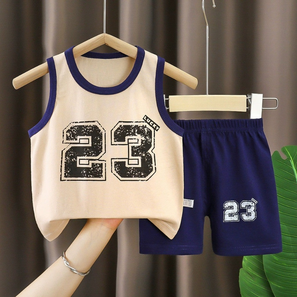 Baju Singlet Budak Lelaki 6mths-6yrs Baby Boy Clothes Set Sleeveless Kanak Basahan Baju Harian Anak