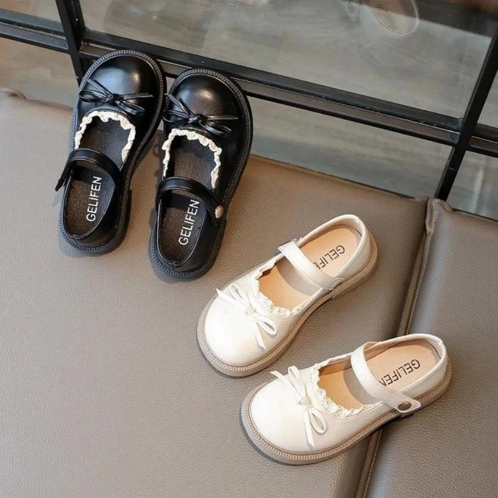 Kasut Budak Perempuan 2–6 yrs Baby Girl Shoes Anti Slip Soft Sole PU Leather Raya Anak Jalan Kanak