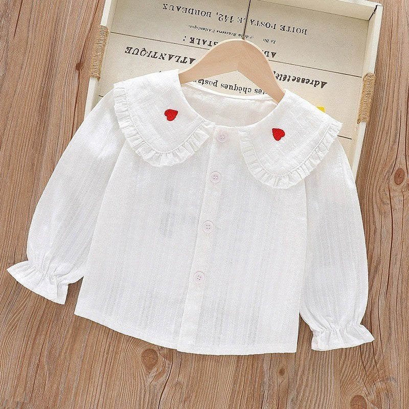 Baju Budak Perempuan 1-8Y Baby Girl Blouse Lengan Panjang Toddler Clothes Kids Baju Jalan Anak Kanak